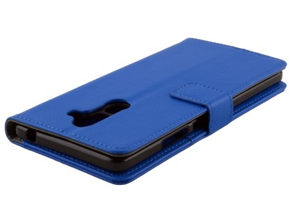 Synthetic Leather Wallet Case with Stand for Nokia 7 Plus - Blue
