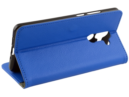Synthetic Leather Wallet Case with Stand for Nokia 7 Plus - Blue