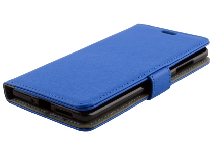 Synthetic Leather Wallet Case with Stand for Nokia 8 Sirocco - Blue