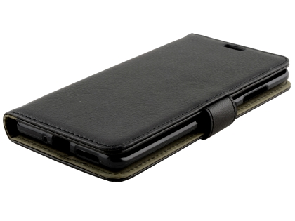 Synthetic Leather Wallet Case with Stand for Nokia 8 Sirocco - Black