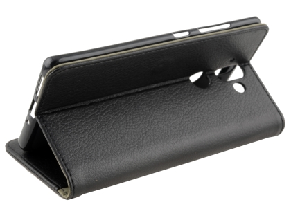 Synthetic Leather Wallet Case with Stand for Nokia 8 Sirocco - Black
