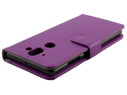 Synthetic Leather Wallet Case with Stand for Nokia 8 Sirocco - Purple
