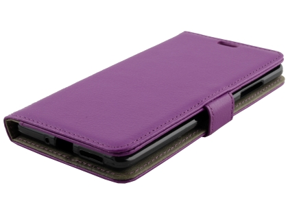 Synthetic Leather Wallet Case with Stand for Nokia 8 Sirocco - Purple