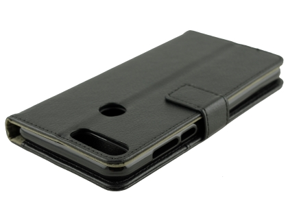 Slim Synthetic Leather Wallet Case with Stand for Huawei Nova 2 Lite - Black