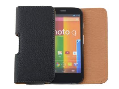 Textured Synthetic Leather Belt Pouch - Mobile Only