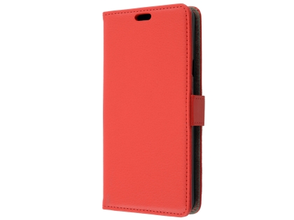 Synthetic Leather Wallet Case with Stand for LG G7 ThinQ - Red