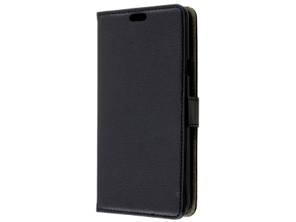 Synthetic Leather Wallet Case with Stand for LG G7 ThinQ - Black