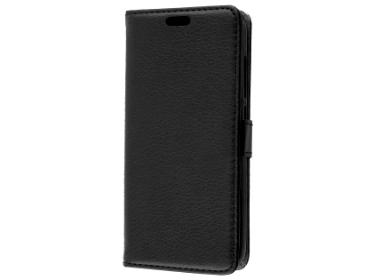 Synthetic Leather Wallet Case with Stand for Alcatel A3 - Black