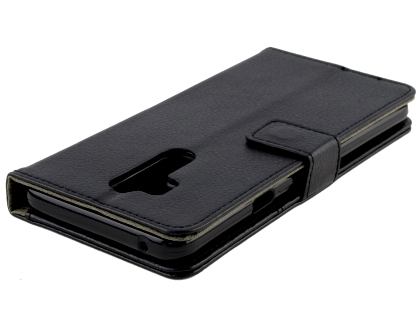 Synthetic Leather Wallet Case with Stand for LG G7 ThinQ - Black