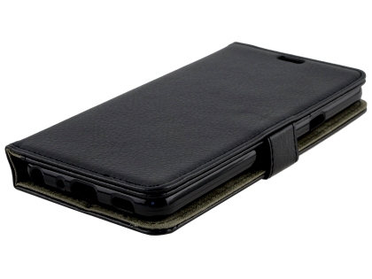 Synthetic Leather Wallet Case with Stand for LG G7 ThinQ - Black