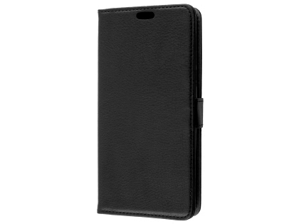 Synthetic Leather Wallet Case with Stand for Motorola Moto G6 - Black