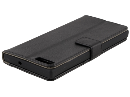 Synthetic Leather Wallet Case with Stand for Razer Phone - Black
