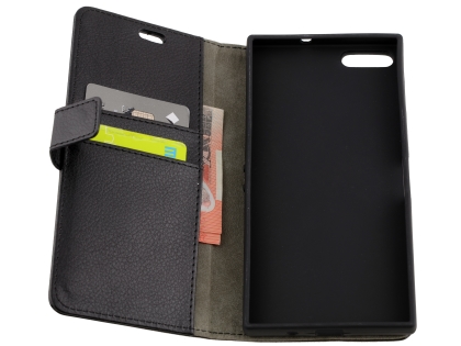 Synthetic Leather Wallet Case with Stand for Razer Phone - Black