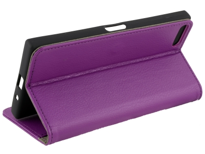 Synthetic Leather Wallet Case with Stand for Razer Phone - Purple