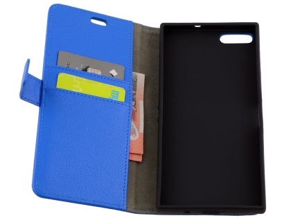 Synthetic Leather Wallet Case with Stand for Razer Phone - Blue