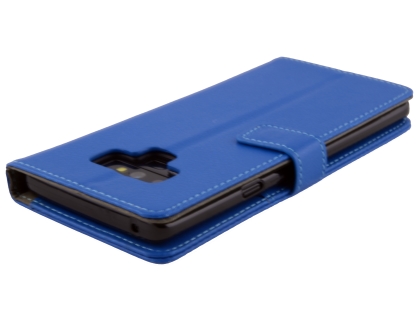 Synthetic Leather Wallet Case with Stand for Samsung Galaxy Note9 - Blue