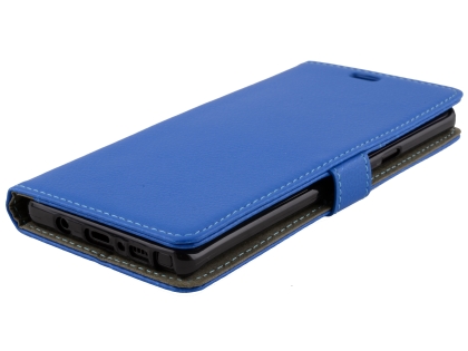 Synthetic Leather Wallet Case with Stand for Samsung Galaxy Note9 - Blue