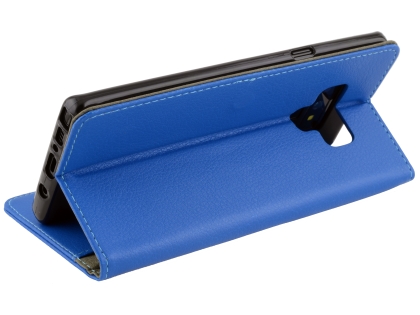 Synthetic Leather Wallet Case with Stand for Samsung Galaxy Note9 - Blue