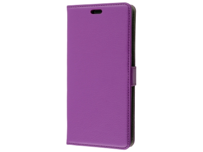 Synthetic Leather Wallet Case with Stand for Samsung Galaxy Note9 - Purple
