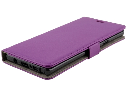 Synthetic Leather Wallet Case with Stand for Samsung Galaxy Note9 - Purple