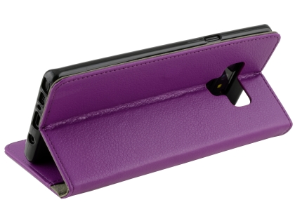 Synthetic Leather Wallet Case with Stand for Samsung Galaxy Note9 - Purple