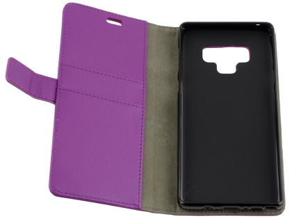 Synthetic Leather Wallet Case with Stand for Samsung Galaxy Note9 - Purple