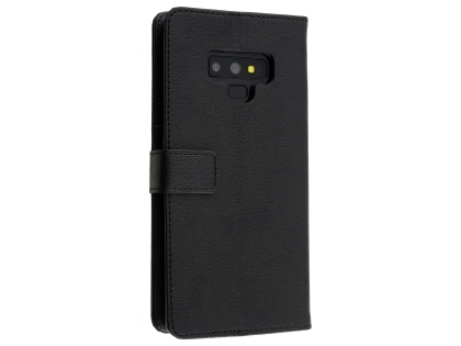 Synthetic Leather Wallet Case with Stand for Samsung Galaxy Note9 - Black Synthetic Leather Wallet Case with Stand for Samsung Galaxy Note9 - Black