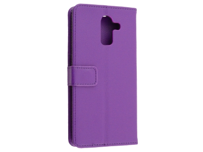 Synthetic Leather Wallet Case with Stand for Samsung Galaxy J8 - Purple Synthetic Leather Wallet Case with Stand for Samsung Galaxy J8 - Purple
