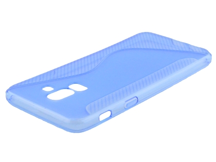 Wave Case for Samsung Galaxy J8 - Blue Soft Cover