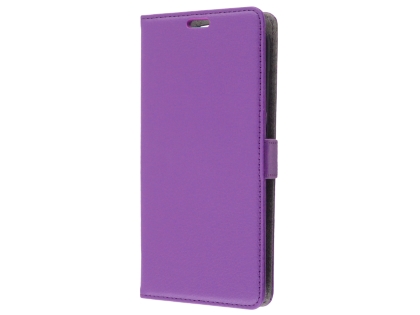 Synthetic Leather Wallet Case with Stand for OPPO Find X - Purple