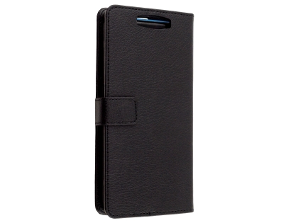 Synthetic Leather Wallet Case with Stand for OPPO Find X - Black Leather Wallet Case
