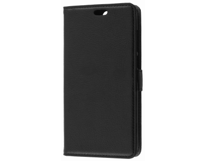 Synthetic Leather Wallet Case with Stand for Huawei Y6 (2018) - Black