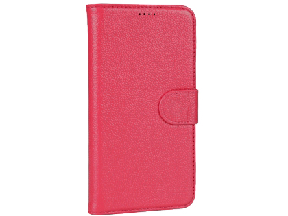Premium Leather Wallet Case with Stand for Apple iPhone XR - Pink