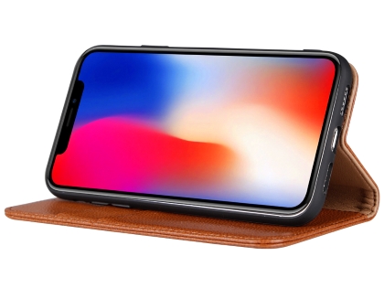 Premium Leather Wallet Case with Stand for Apple iPhone XR - Black
