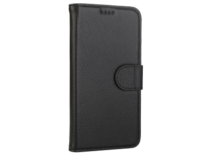 Premium Leather Wallet Case with Stand for Apple iPhone Xs Max - Black
