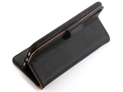 Premium Leather Wallet Case with Stand for Apple iPhone Xs Max - Black
