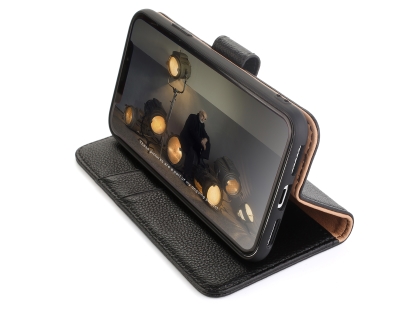 Premium Leather Wallet Case with Stand for Apple iPhone Xs Max - Red