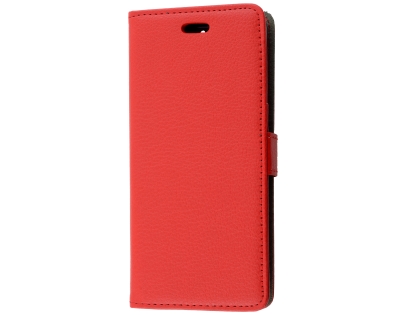 Synthetic Leather Wallet Case with Stand for Nokia 3.1 - Red