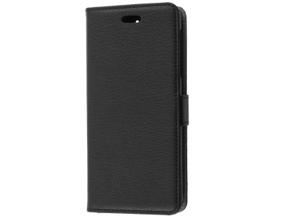 Synthetic Leather Wallet Case with Stand for Nokia 3.1 - Black