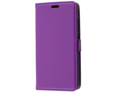 Synthetic Leather Wallet Case with Stand for Nokia 2.1 - Purple