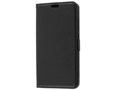 Synthetic Leather Wallet Case with Stand for Nokia 2.1 - Black
