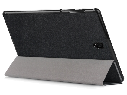 Slim Synthetic Leather Flip Case with Stand for Samsung Galaxy Tab S4 10.5 - Black Leather Flip Case