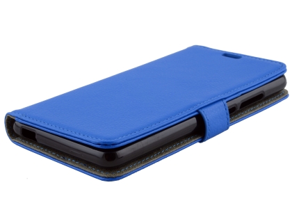 Synthetic Leather Wallet Case with Stand for Nokia 2.1 - Blue