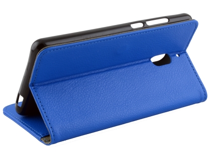Synthetic Leather Wallet Case with Stand for Nokia 2.1 - Blue