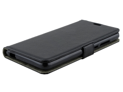 Synthetic Leather Wallet Case with Stand for Nokia 2.1 - Black