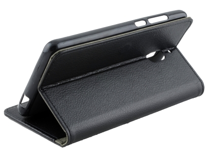 Synthetic Leather Wallet Case with Stand for Nokia 2.1 - Black
