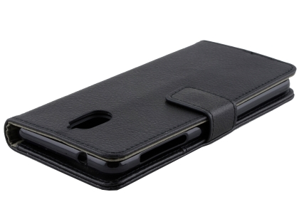 Synthetic Leather Wallet Case with Stand for Nokia 3.1 - Black