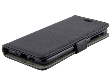 Synthetic Leather Wallet Case with Stand for Nokia 3.1 - Black