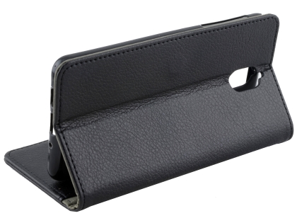 Synthetic Leather Wallet Case with Stand for Nokia 3.1 - Black