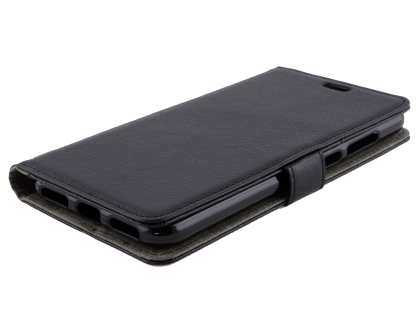 Synthetic Leather Wallet Case with Stand for Huawei Y6 (2018) - Black
